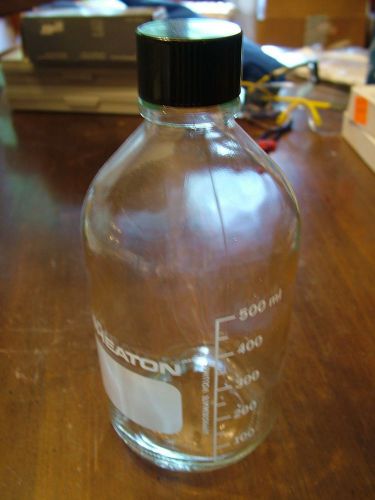 Gibco and Wheaton 500 mL Narrow Neck Bottle Phenolic Screw Cap