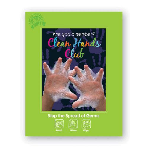 22&#034;W x 28&#034;H - Bubble Hands  Clean Hands Club 1 ea