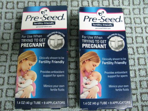 (2) NEW SEALED Pre-Seed Fertility-Friendly Personal Lubricant ( 2 Tubes 18 Apps)