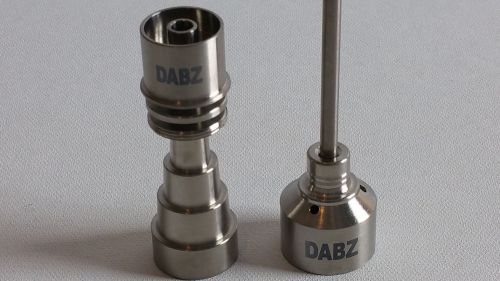 Domeless GR2 titanium nail 10 14 &amp; 18mm male &amp; female FREE CARB CAP!
