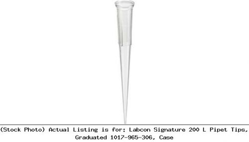 Labcon signature 200 l pipet tips, graduated 1017-965-306, case for sale