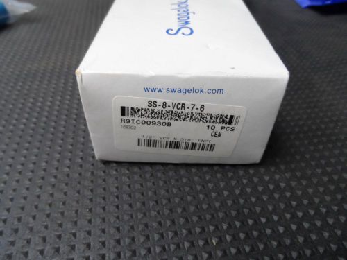 10 swagelok ss-8-vcr-7-6 fittings female npt connector body 1/2&#034; vcr x 3/8&#034; fnpt for sale