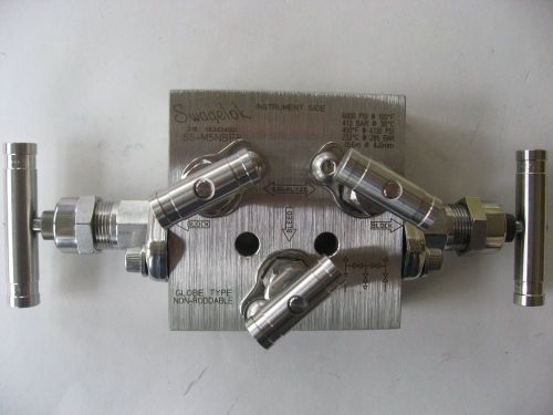 Swagelok 5 Valve Manifold, SS-M5NBF8,  1/2 ” ports, 6 Each, NOS.