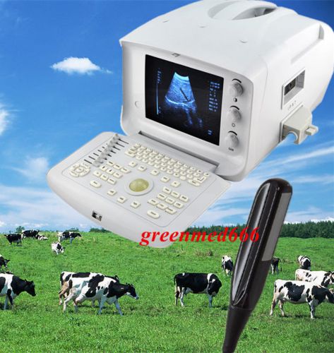 Veterinary Full Digital VET Ultrasound Scanner +Rectal Probe 3D animal pregnancy