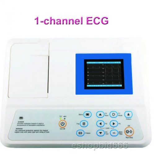 Portable 3.5 inch Color LCD 1 Channel Digital Electrocardiograph ECG Machine EKG