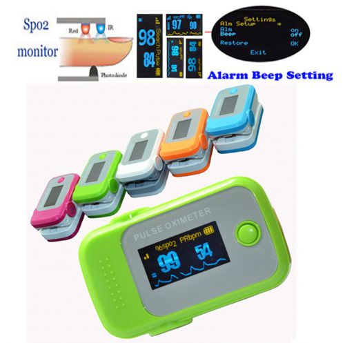 FDA CE OLED  finger pulse oximeter health care dedo oximetro SPO2 Monitor  alarm