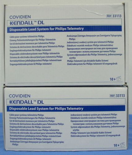 2 Boxes of 10 Sets ea Covidien Kendall DL Lead Systems #33113