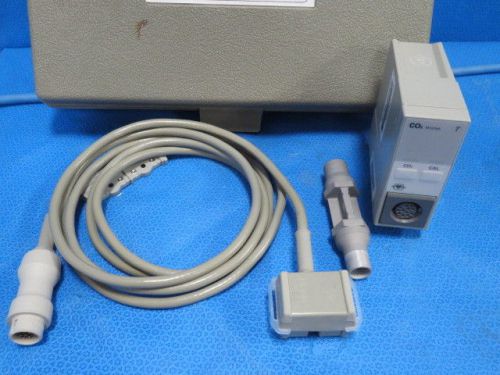 Hewlett Packard 14360A Capnometer Sensor, case and M1016A C02 Module