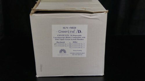 SunMed 5-5332-03 GreenLine/D MacIntosh Laryngoscope Blade Size 3 ~ Box of 19