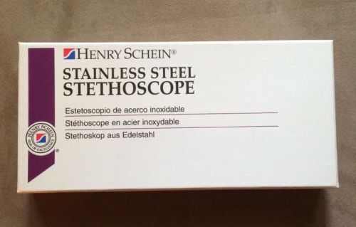Henry Schein Stethoscope, Stainless Steel Dual Head Scope, Black, Latex Safe
