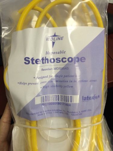 Lot of 20 Medline Disposable Stethoscope Yellow