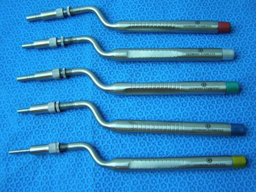 5 sinus osteotome set curved bayonet dental instruments &amp; veterinary for sale