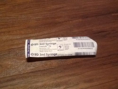 BD 3cc 3ml Hyprodermic Syringe (25) Luer Lok Tip Individually Packaged Sterile