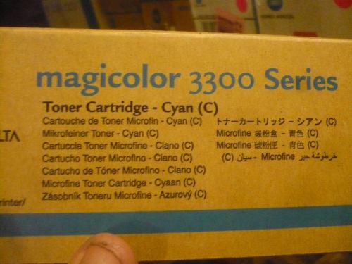 New OEM Konica 1710550-004 Cyan Toner Cartridge Magicolor 3300