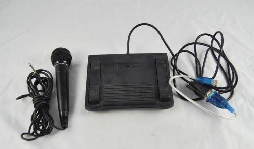 Dynamic Microphone And Infinity Transcription Foot Pedal IN-DB9