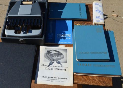 WORKING VINTAGE LA SALLE STENOTYPE GREAT CONDITION LOTS OF EXTRAS