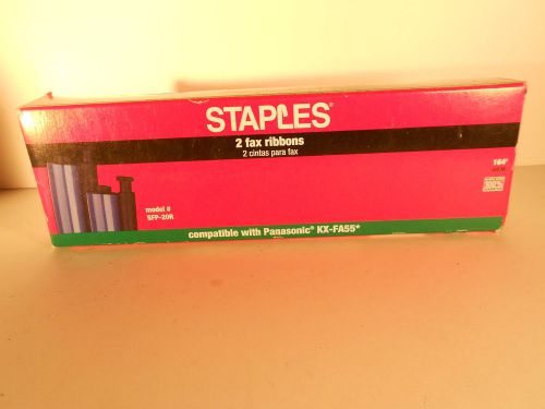 Staples Fax Ribbon Compatible Panasonic KX-FA55 - Two-Pack  NIB