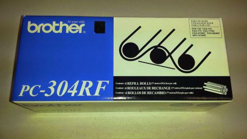 Brother PC-304RF Fax Toner Ribbon Cartridges (4 refill rolls!) - New!