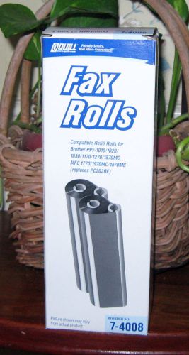 3- Quill 7-4008 (Brother  PC202RF) Black Thermal Transfer FAX RIBBON ROLL REFILL