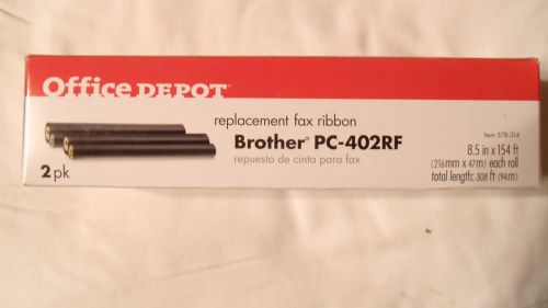 Fax Ribbons for Brother PC-301 Cartridge Replaces PC-402RF Pack of 2 Ribbons NIP