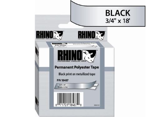 Dymo 18487 dymo rhinopro 5000 metallized permanent polyester tape - roll for sale