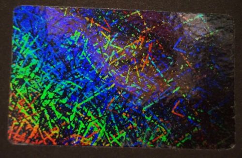 Hologram overlays confetti overlay inkjet teslin id cards - lot of 25 for sale