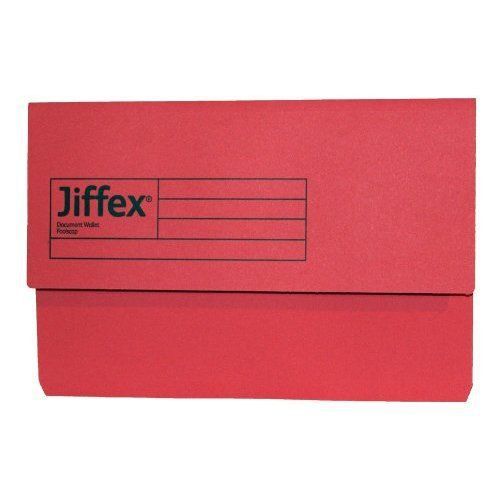 Rexel Jiffex Foolscap Document Wallet Red (Pack of 50)