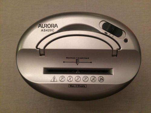 Preowned, lightly used aurora as420c desktop style cross cut paper shredder for sale