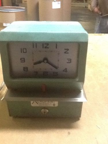Vintage Acroprint time clock,working no key