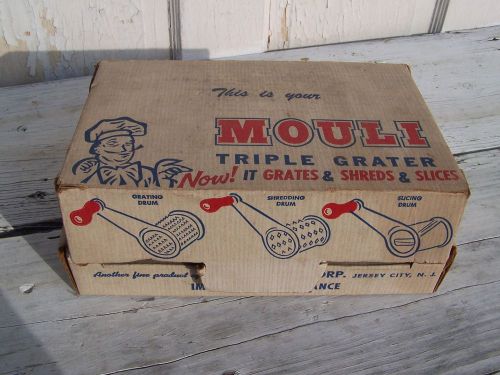 Mouli Triple Grater in Original Box Made in France (4 Attachments)