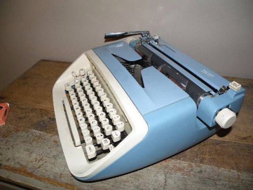 Vintage Light Blue Pastel Royal Safari Manual Typewriter