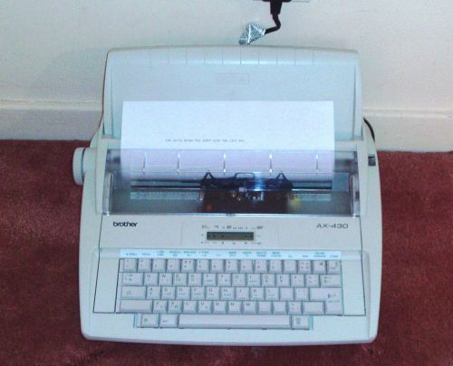 BROTHER ELECTRIC TYPEWRITER AX-430 - WITH INK TAPE AND AUTOMATIC CORRECTION