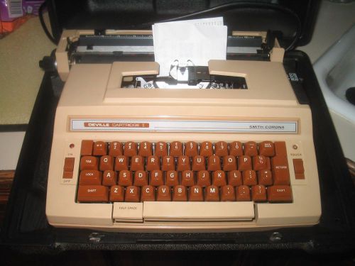 Smith-Corona typewriter Deville Cartridge 1 Electric w/ Original Case works