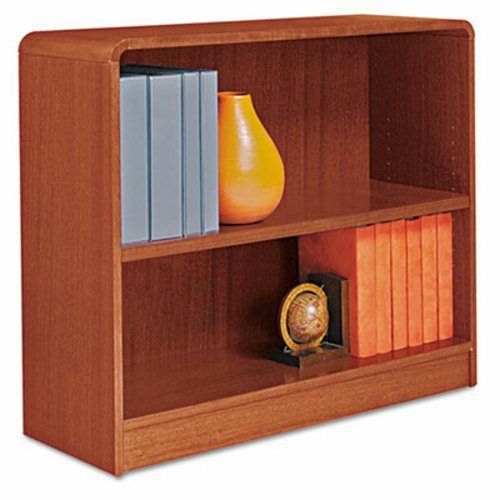 Alera Radius Corner Wood Veneer Bookcase, 2-Shelf, Medium Cherry (ALEBCR23036MC)