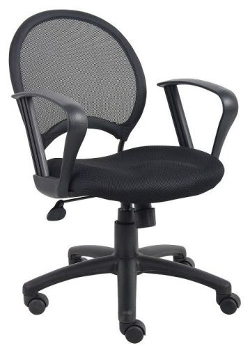 B6217 BOSS BUDGET MESH OFFICE/COMPUTER TASK CHAIR WITH LOOP ARMS