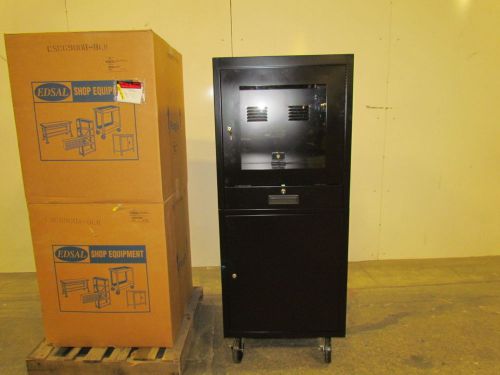 Mobile security computer workstation cabinet top csc6900a bottom csc6900b black for sale