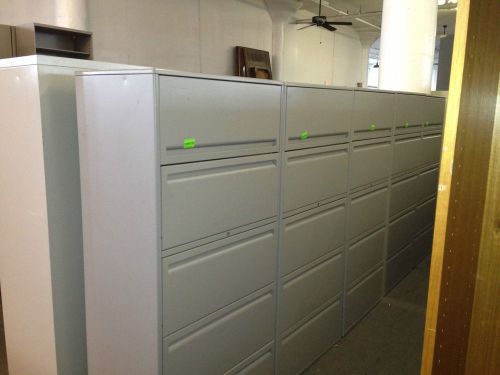***lot of 3 5drawer lateral sz files by haworth office furn 30&#034;w w/lock&amp;key*** for sale