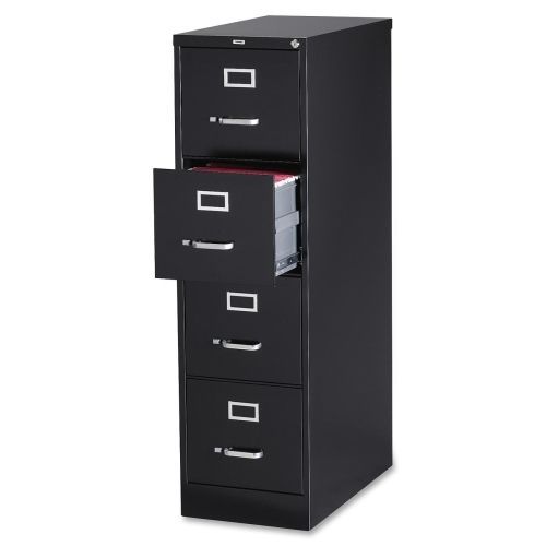 Llr60650 4-drawer vertical file, w/ lock, 15&#034;x25&#034;x52&#034;, black for sale