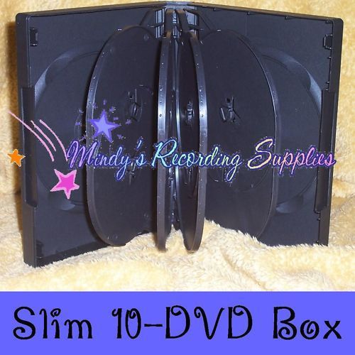 Premium slim dvd box case 10 ten discs movie box 6-pack for sale