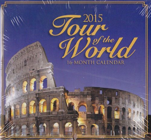 2015 TOUR OF THE WORLD Mini Desk Calendar NEW Mexico France Spain Egypt China
