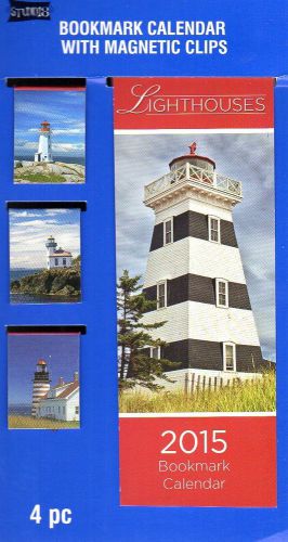 Lighthouses - 2015 Bookmark Calendar with Magnetic Clips 2015