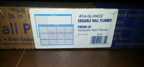 2015 AT-A-GLANCE Horizontal Erasable Wall Planner, 24&#034; x 36&#034; Blue trim
