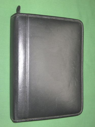Classic ~ 1.25&#034; ~ genuine leather franklin covey planner zipper organizer for sale
