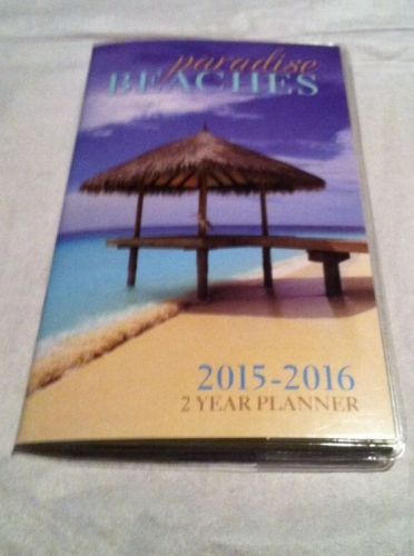 2 Year Planner 2015-2016 Paradise Beaches Pocket Purse Size