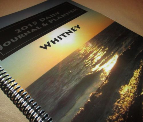 WHITNEY Personalized 2015 Journal &amp; Planner - Spiral, Spacious 8.5&#034; x 11&#034;