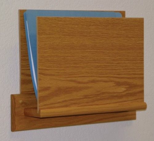 Wooden Mallet Open End Single Chart Holder - HIPPAA Compliant Light Oak