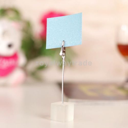 Memo Paper Note Cards Photos Clip Holder Wire for Office House -Translucent