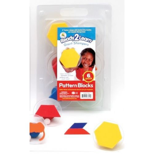 Set of 6 pattern block giant rubber stampers/ octagon etc for sale