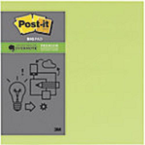 HUGE! 3M Post-It Evernote Self Stick Notes Big Pad 11&#034;x11&#034; Lime Green - BP11LEV