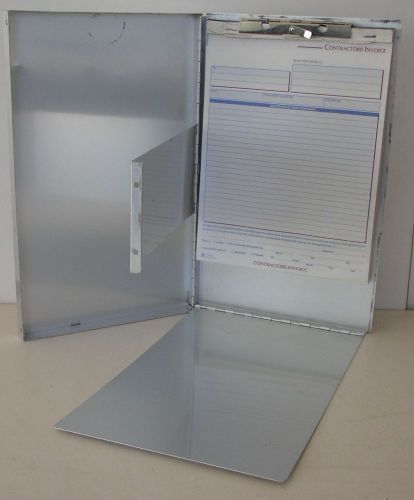 Saunders aluminum form holder binder with invoice pad - long 8 1/2 x 14 size